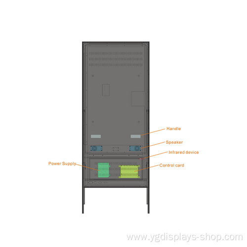 43inch LCD advertising screen digital signage floor stand